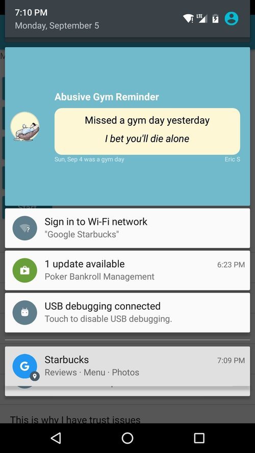 'Abusive Gym Reminder' te enviará insultos si te saltas un día de gimnasio.