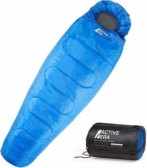 Saco de dormir Active Era Professional, con poliéster 190T duradero y forro doble de 300 g/m² extra cálido.